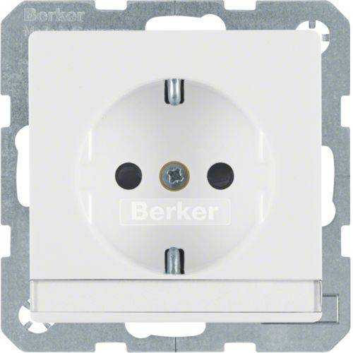 Berker 47496089 Steckdose SCHUKO mit Beschriftungsfeld u. erh.BS Q.1/Q.3 polarweiß, samt Mesch Shop Berker 47496089 Steckdose SCHUKO mit Beschriftungsfeld u. erh.BS Q.1/Q.3 polarweiß, samt Mesch Shop